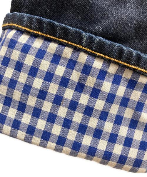 JUNYA WATANABE COMME des GARCONS MAN PINK（ジュンヤワタナベ コムデギャルソンマン ピンク）JUNYA WATANABE COMME des GARCONS MAN PINK (ジュンヤワタナベ コムデギャルソンマン ピンク) LEVI'S (リーバイス) ギンガムチェックパッチデニムパンツ インディゴ サイズ:W29×L31の古着・服飾アイテム