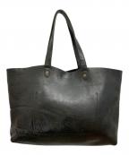 BEAMS×SLOWビームス×スロウ）の古着「【別注】SLOW/ TOTE レザートートバッグ」｜ブラック