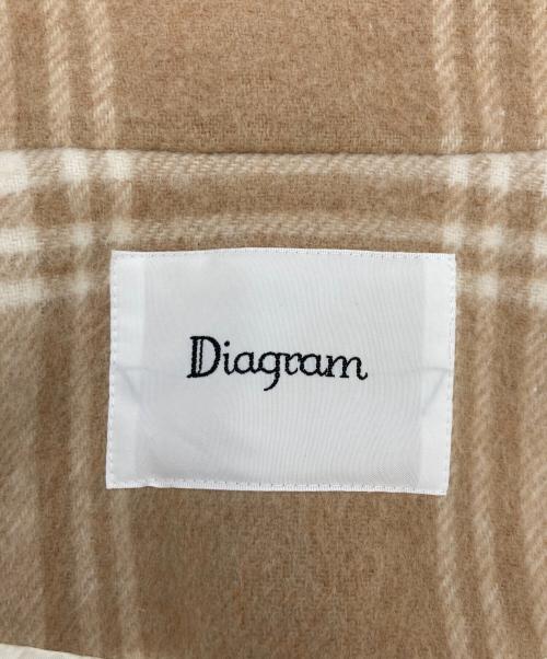 Diagram（ダイアグラム）Diagram (ダイアグラム) ウールビーバーチェックコート ベージュ サイズ:36 未使用品の古着・服飾アイテム