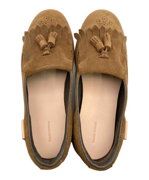 HENDER SCHEME（エンダースキーマ）HENDER SCHEME (エンダースキーマ) タッセルスエードシューズ ブラウン/キャメル サイズ:5の古着・服飾アイテム