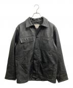Carhartt WIPカーハート ワーク イン プログレス）の古着「LEATHER CHORE COAT」｜ブラック