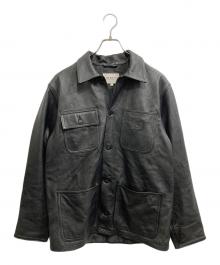 Carhartt WIP（カーハート ワーク イン プログレス）の古着「LEATHER CHORE COAT」｜ブラック