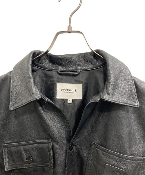 Carhartt WIP（カーハート ワーク イン プログレス）CARHARTT WIP (カーハート ワーク イン プログレス) LEATHER CHORE COAT ブラック サイズ:Lの古着・服飾アイテム