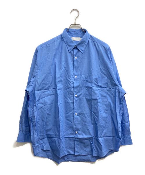 Graphpaper（グラフペーパー）Graphpaper (グラフペーパー) Broad L/S Oversized Regular Collar Shirt ブルー サイズ:Fの古着・服飾アイテム
