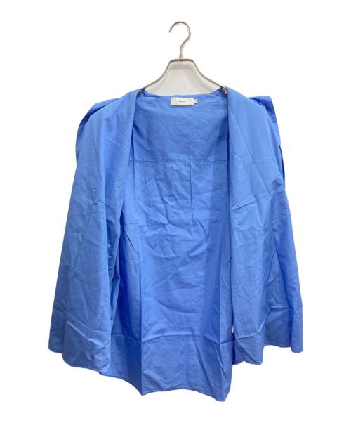 Graphpaper（グラフペーパー）Graphpaper (グラフペーパー) Broad L/S Oversized Regular Collar Shirt ブルー サイズ:Fの古着・服飾アイテム