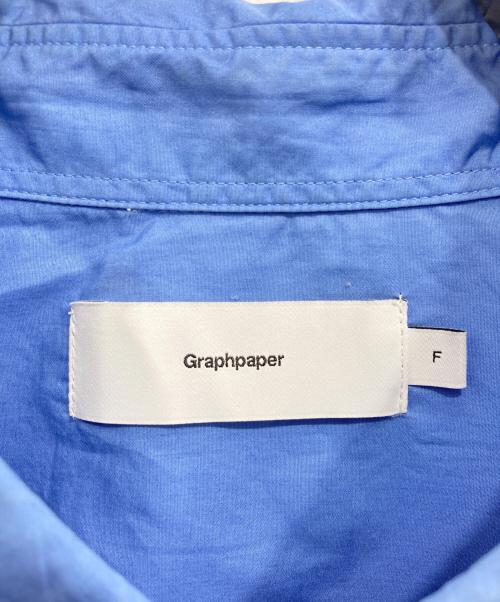 Graphpaper（グラフペーパー）Graphpaper (グラフペーパー) Broad L/S Oversized Regular Collar Shirt ブルー サイズ:Fの古着・服飾アイテム