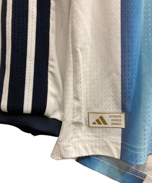 adidas（アディダス）adidas (アディダス) アルゼンチン代表 ホーム オーセンティック 長袖ユニフォーム ホワイト×ブルー サイズ:XLの古着・服飾アイテム
