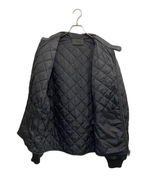 PRADA（プラダ）PRADA (プラダ) 三角プレート付キルティング中綿ジャケット ブラック サイズ:52の古着・服飾アイテム