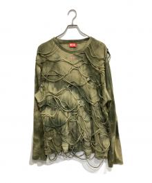 DIESEL（ディーゼル）の古着「T-CRANET-LS」｜オリーブ