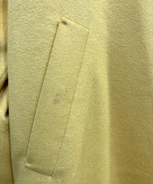 BALMAIN（バルマン）BALMAIN (バルマン) 裏地シルクカシミヤコート イエロー サイズ:11の古着・服飾アイテム