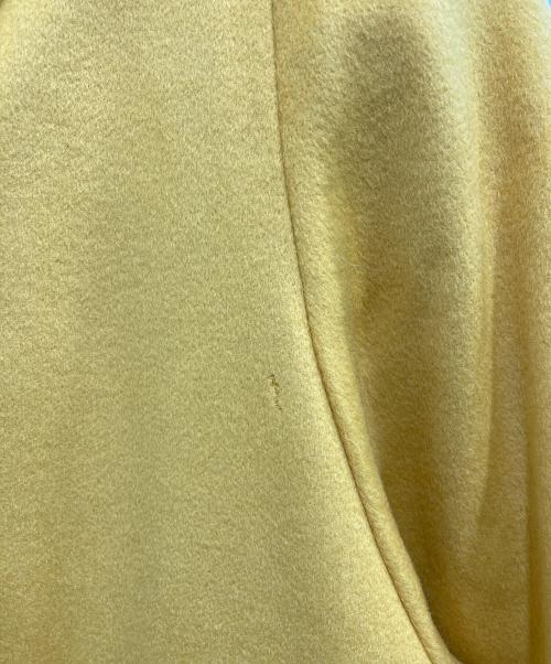 BALMAIN（バルマン）BALMAIN (バルマン) 裏地シルクカシミヤコート イエロー サイズ:11の古着・服飾アイテム
