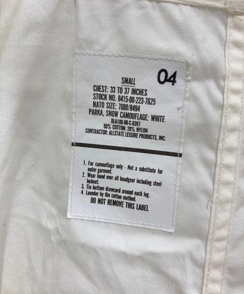 US ARMY（ユーエスアーミー）US ARMY (ユーエスアーミー) スノーカモパーカ アイボリー サイズ:SMALLの古着・服飾アイテム