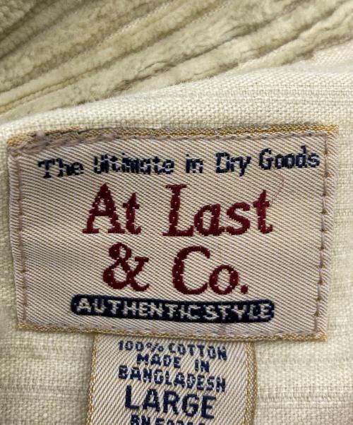 ATLAST & CO（アットラスト）ATLAST & CO (アットラスト) 太畝コーデュロイジップジャケット ベージュ サイズ:LARGEの古着・服飾アイテム