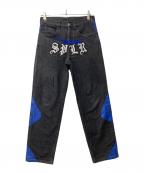 SUPPLIERサプライヤー）の古着「RACING LOGO DENIM PANTS」｜ブラック