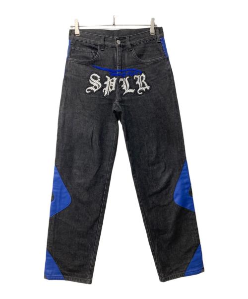 SUPPLIER（サプライヤー）SUPPLIER (サプライヤー) RACING LOGO DENIM PANTS ブラック サイズ:Mの古着・服飾アイテム