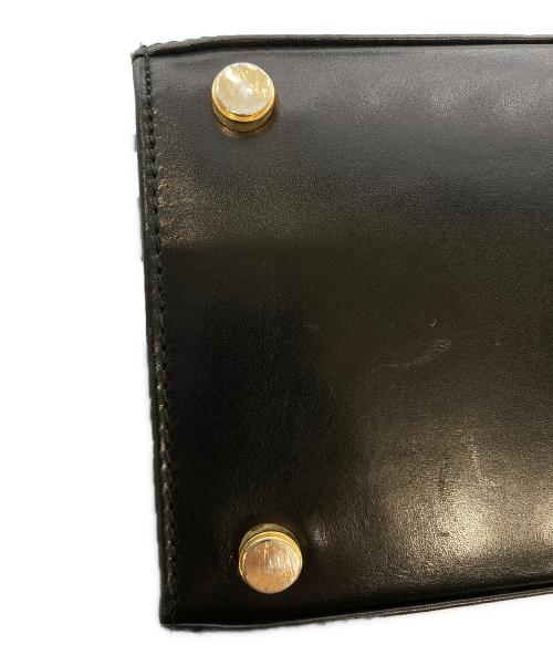 Salvatore Ferragamo（サルヴァトーレ フェラガモ）Salvatore Ferragamo (サルヴァトーレ フェラガモ) ヴァラリボンレザーハンドバッグ ブラックの古着・服飾アイテム