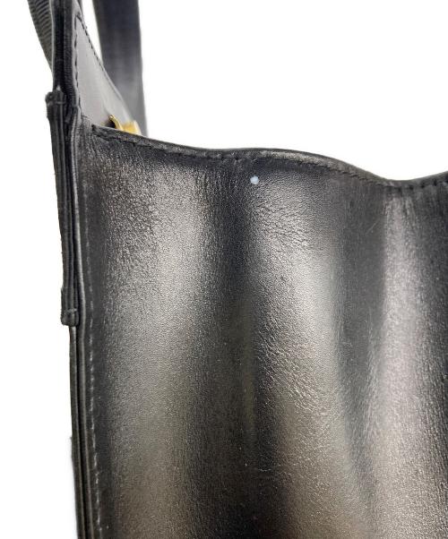 Salvatore Ferragamo（サルヴァトーレ フェラガモ）Salvatore Ferragamo (サルヴァトーレ フェラガモ) ヴァラリボンレザーハンドバッグ ブラックの古着・服飾アイテム