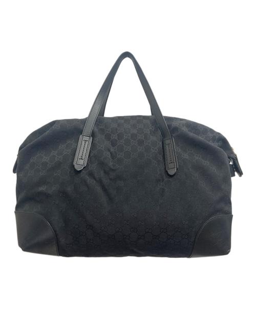 GUCCI（グッチ）GUCCI (グッチ) GGキャンバス ダッフルバッグ ブラックの古着・服飾アイテム