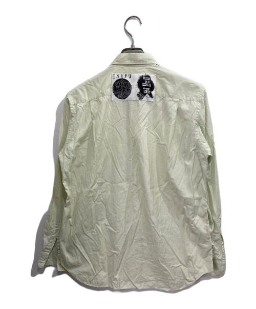 COMME des GARCONS HOMME PLUS（コムデギャルソンオムプリュス）COMME des GARCONS HOMME PLUS (コムデギャルソンオムプリュス) パッチカットワークシャツ 黄緑 サイズ:Sの古着・服飾アイテム
