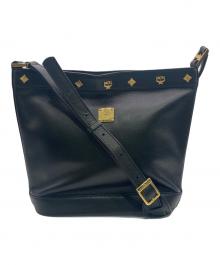 MCM（エムシーエム）の古着「レザーショルダーバッグ」｜ブラック