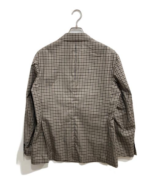 GOOVI（グービ）GOOVI (グービ) ガンクラブチェックダブルブレストジャケット ベージュ サイズ:2の古着・服飾アイテム