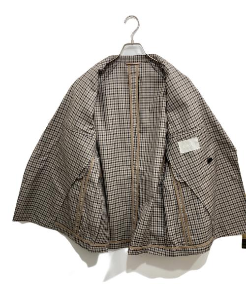 GOOVI（グービ）GOOVI (グービ) ガンクラブチェックダブルブレストジャケット ベージュ サイズ:2の古着・服飾アイテム