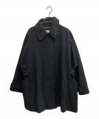 foufou×kurashi&trips publishingフーフー×クラシアンドトリップス パブリッシング）の古着「「シックにかろやか」バックベルトウールコート」｜ブラック