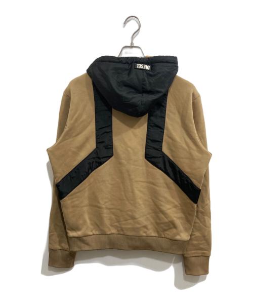 DIESEL（ディーゼル）DIESEL (ディーゼル) キルティングジャケット ブラック×ベージュ サイズ:Mの古着・服飾アイテム