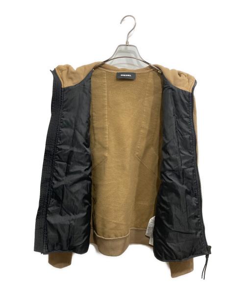 DIESEL（ディーゼル）DIESEL (ディーゼル) キルティングジャケット ブラック×ベージュ サイズ:Mの古着・服飾アイテム