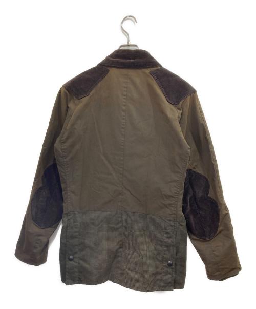 Barbour（バブアー）Barbour (バブアー) エルボーパッチ付切替オイルドカバーオール ブラウン サイズ:Lの古着・服飾アイテム