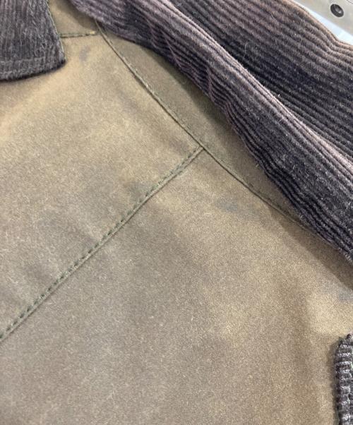 Barbour（バブアー）Barbour (バブアー) エルボーパッチ付切替オイルドカバーオール ブラウン サイズ:Lの古着・服飾アイテム