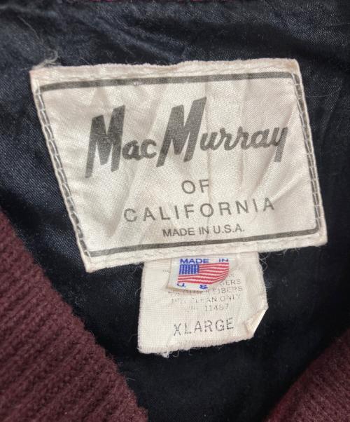 Mac Murray（マックマレー）Mac Murray (マックマレー) DISNEY刺繍スタジャン ボルドー×グリーン サイズ:XLARGEの古着・服飾アイテム