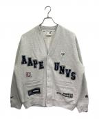 Aape BY A BATHING APEエーエイプ バイ アベイシングエイプ）の古着「Multi-logo button down cardigan」｜グレー