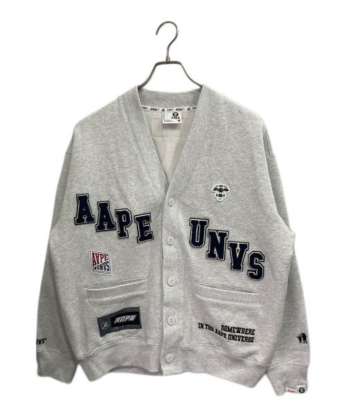 Aape BY A BATHING APE（エーエイプ バイ アベイシングエイプ）AAPE BY A BATHING APE (エーエイプ バイ アベイシングエイプ) Multi-logo button down cardigan グレー サイズ:Mの古着・服飾アイテム