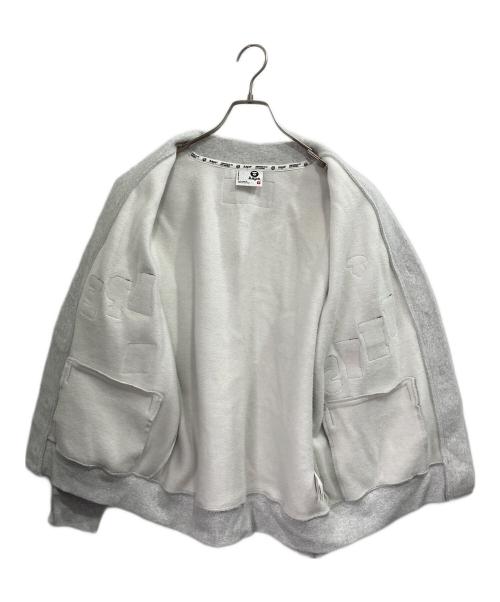Aape BY A BATHING APE（エーエイプ バイ アベイシングエイプ）AAPE BY A BATHING APE (エーエイプ バイ アベイシングエイプ) Multi-logo button down cardigan グレー サイズ:Mの古着・服飾アイテム