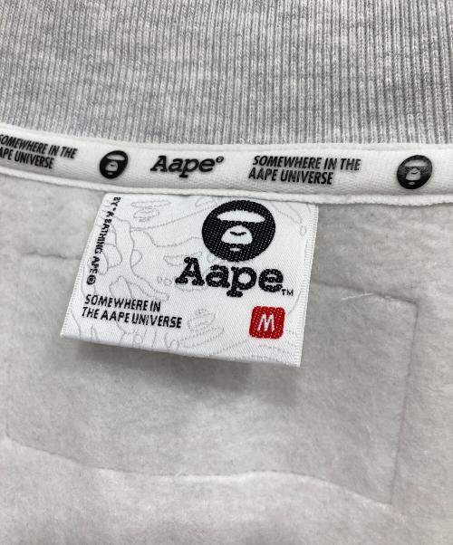 Aape BY A BATHING APE（エーエイプ バイ アベイシングエイプ）AAPE BY A BATHING APE (エーエイプ バイ アベイシングエイプ) Multi-logo button down cardigan グレー サイズ:Mの古着・服飾アイテム