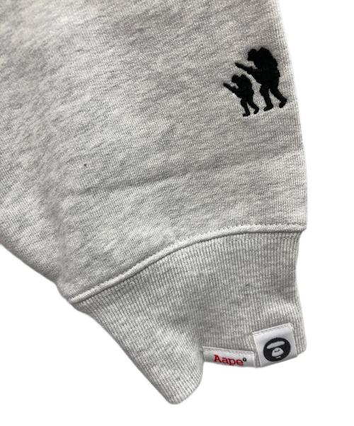Aape BY A BATHING APE（エーエイプ バイ アベイシングエイプ）AAPE BY A BATHING APE (エーエイプ バイ アベイシングエイプ) Multi-logo button down cardigan グレー サイズ:Mの古着・服飾アイテム
