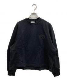 Y-3（ワイスリー）の古着「W CLASSIC CHEST LOGO CREW SWEATSHIRT/W クラシック チェストロゴ クルースウェットシャツ」｜ブラック