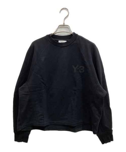 Y-3（ワイスリー）Y-3 (ワイスリー) W CLASSIC CHEST LOGO CREW SWEATSHIRT/W クラシック チェストロゴ クルースウェットシャツ ブラック サイズ:Ｓの古着・服飾アイテム