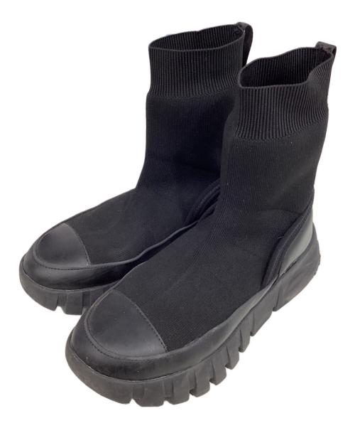Y's（ワイズ）Y's (ワイズ) POLYESTER KNIT DAD SNEAKERS ブラック サイズ:5の古着・服飾アイテム