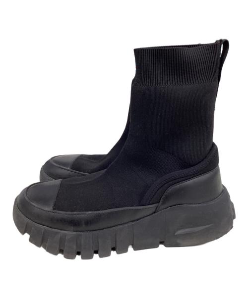 Y's（ワイズ）Y's (ワイズ) POLYESTER KNIT DAD SNEAKERS ブラック サイズ:5の古着・服飾アイテム