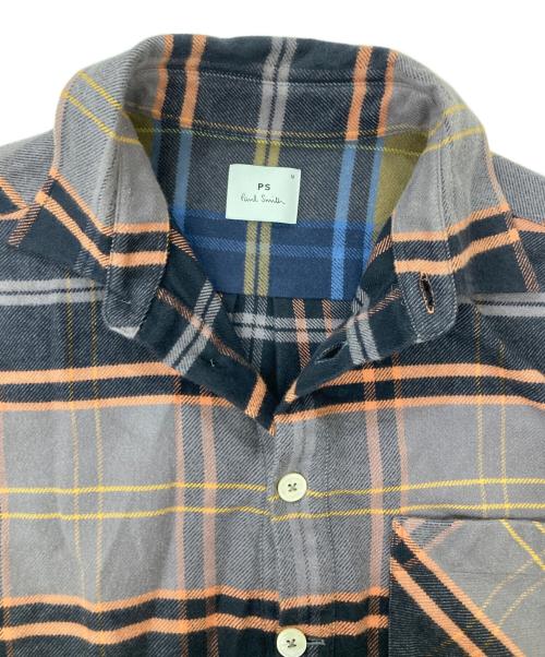 PS Paul Smith（ＰＳポールスミス）PS Paul Smith (ＰＳポールスミス) プルオーバーネルシャツ グレー サイズ:Mの古着・服飾アイテム