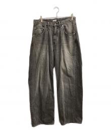 Name.（ネーム）の古着「VINTAGE DENIM PINTUCK PANTS」｜グレー