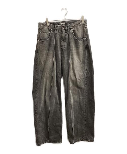 Name.（ネーム）Name. (ネーム) VINTAGE DENIM PINTUCK PANTS グレー サイズ:2の古着・服飾アイテム