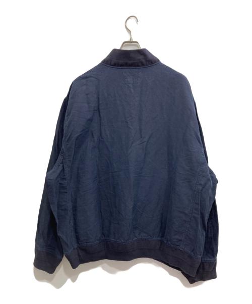 POLO RALPH LAUREN（ポロ・ラルフローレン）POLO RALPH LAUREN (ポロ・ラルフローレン) A-1タイプリネンコットンジャケット ネイビー サイズ:4XBの古着・服飾アイテム