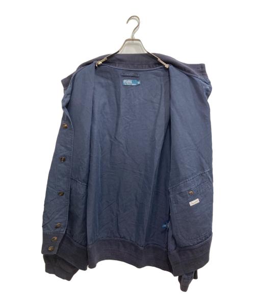 POLO RALPH LAUREN（ポロ・ラルフローレン）POLO RALPH LAUREN (ポロ・ラルフローレン) A-1タイプリネンコットンジャケット ネイビー サイズ:4XBの古着・服飾アイテム