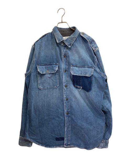Maison Margiela（メゾンマルジェラ）Maison Margiela (メゾンマルジェラ) ヴィンテージ加工 デニムシャツ インディゴ サイズ:42 未使用品の古着・服飾アイテム