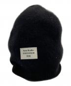 Acne studiosアクネ ストゥディオズ）の古着「ロゴ入りカシミヤビーニー」｜ブラック