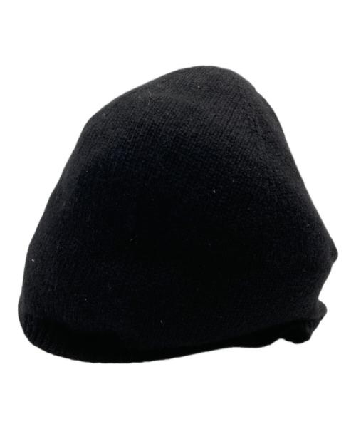 Acne studios（アクネ ストゥディオズ）ACNE STUDIOS (アクネ ストゥディオズ) ロゴ入りカシミヤビーニー ブラックの古着・服飾アイテム