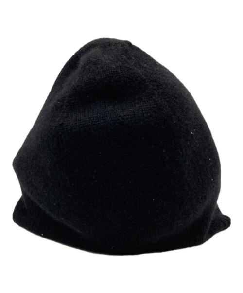 Acne studios（アクネ ストゥディオズ）ACNE STUDIOS (アクネ ストゥディオズ) ロゴ入りカシミヤビーニー ブラックの古着・服飾アイテム